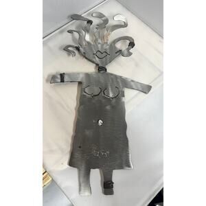 Metal Wall Sculpture Handmade, folk art, garden femine energy 16"